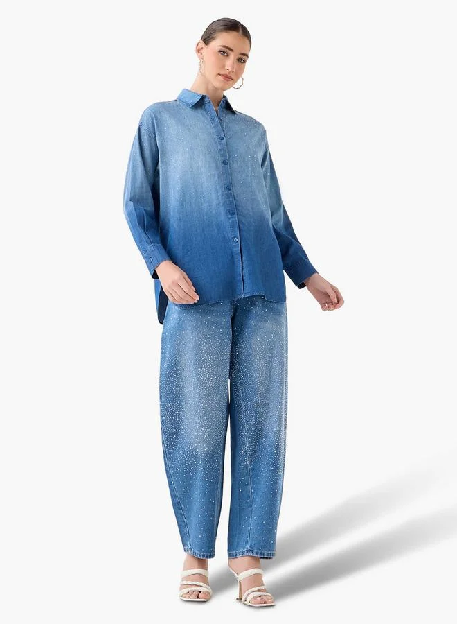 2Xtremz 2Xtremz Mid-Rise Jeans with Embellished Detail